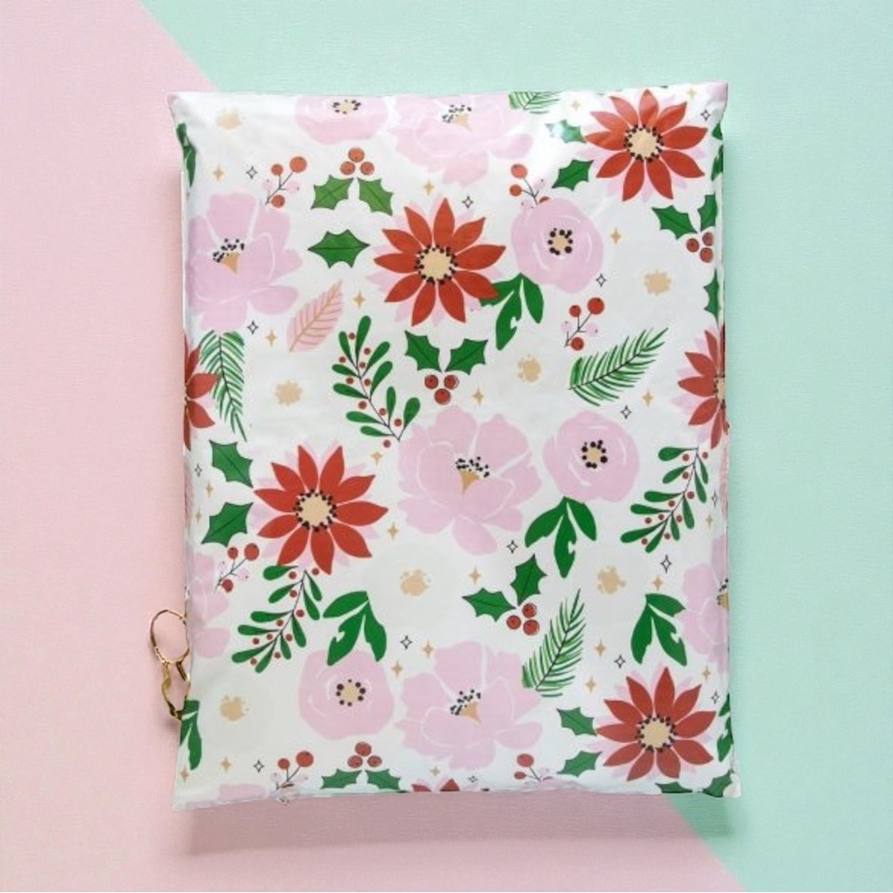 Festive Floral Poly Mailers 19x24 Pack of 10 - Picture 5 of 11